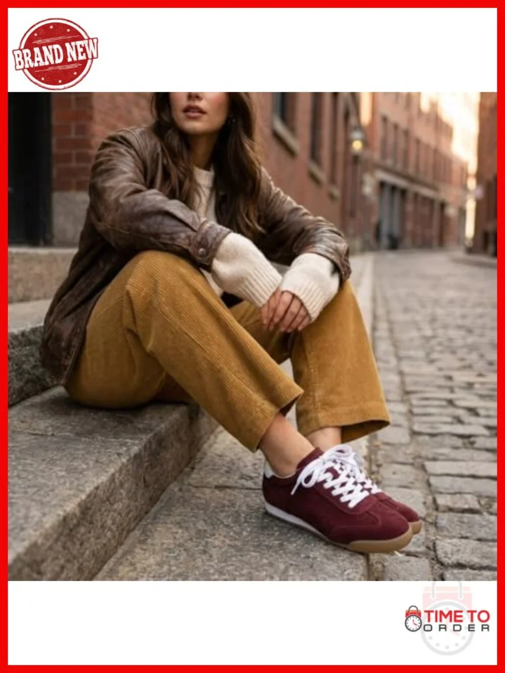 Genuine Leather Suede Sneakers - Lightweight Retro Lace-Up Casual Shoes
